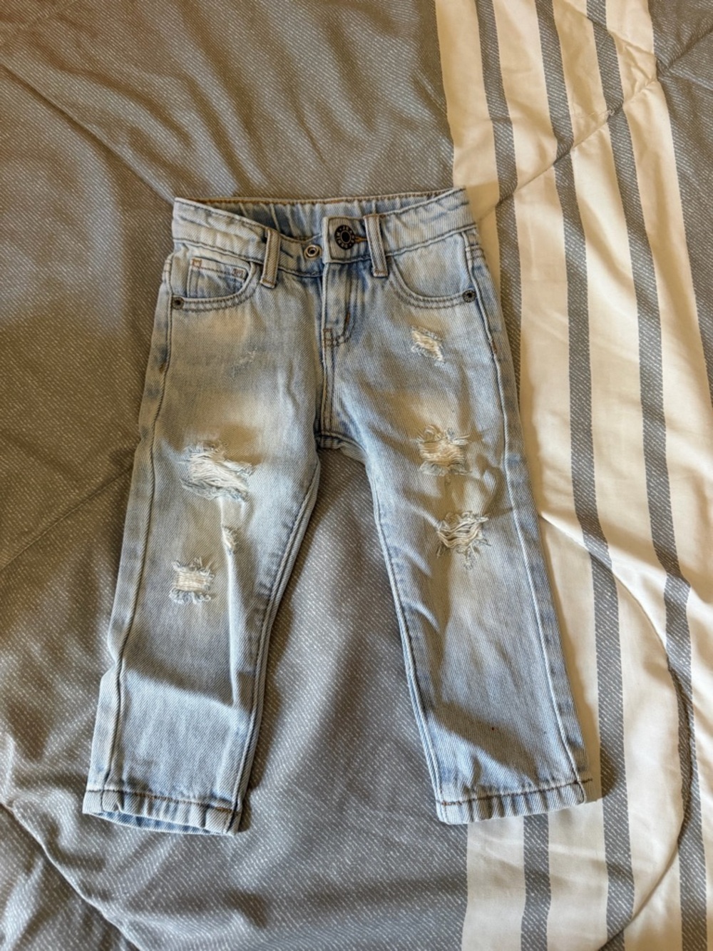 Kids Light Blue Distressed Denim Jeans